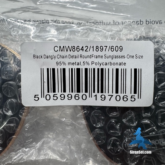 1194 NWT PrettyLittleThing Daingly Chain Roundframe Sunglasses - Picture 4 of 9